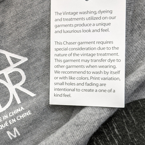 Chaser Pullover Heart Print Long Sleeve Scoop Neck Lounge Heather Grey M NWT - Picture 14 of 15